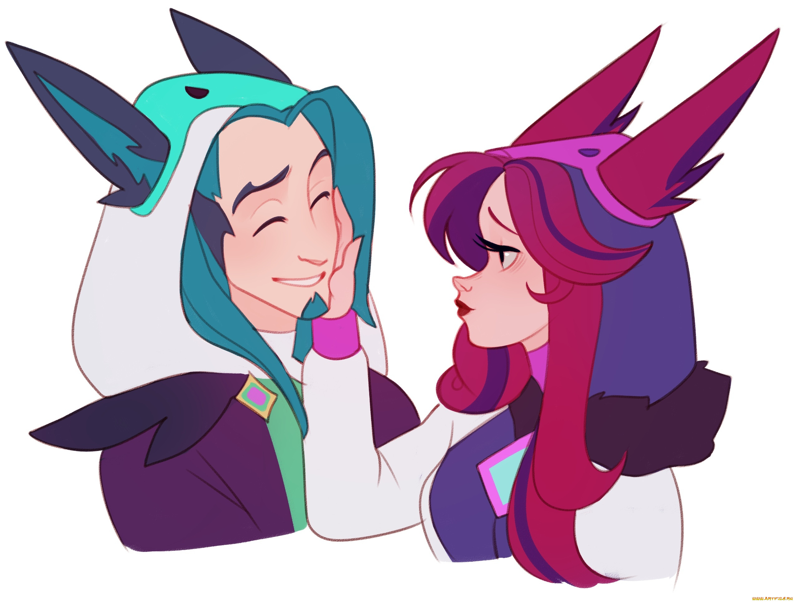  , league of legends, rakan, xayah, 